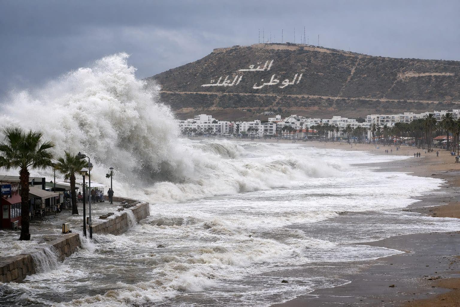 بحر هائج وأمواج عاتية مرتقبة بعدد من السواحل الأطلسية ابتداءً من يوم غد الأربعاء 