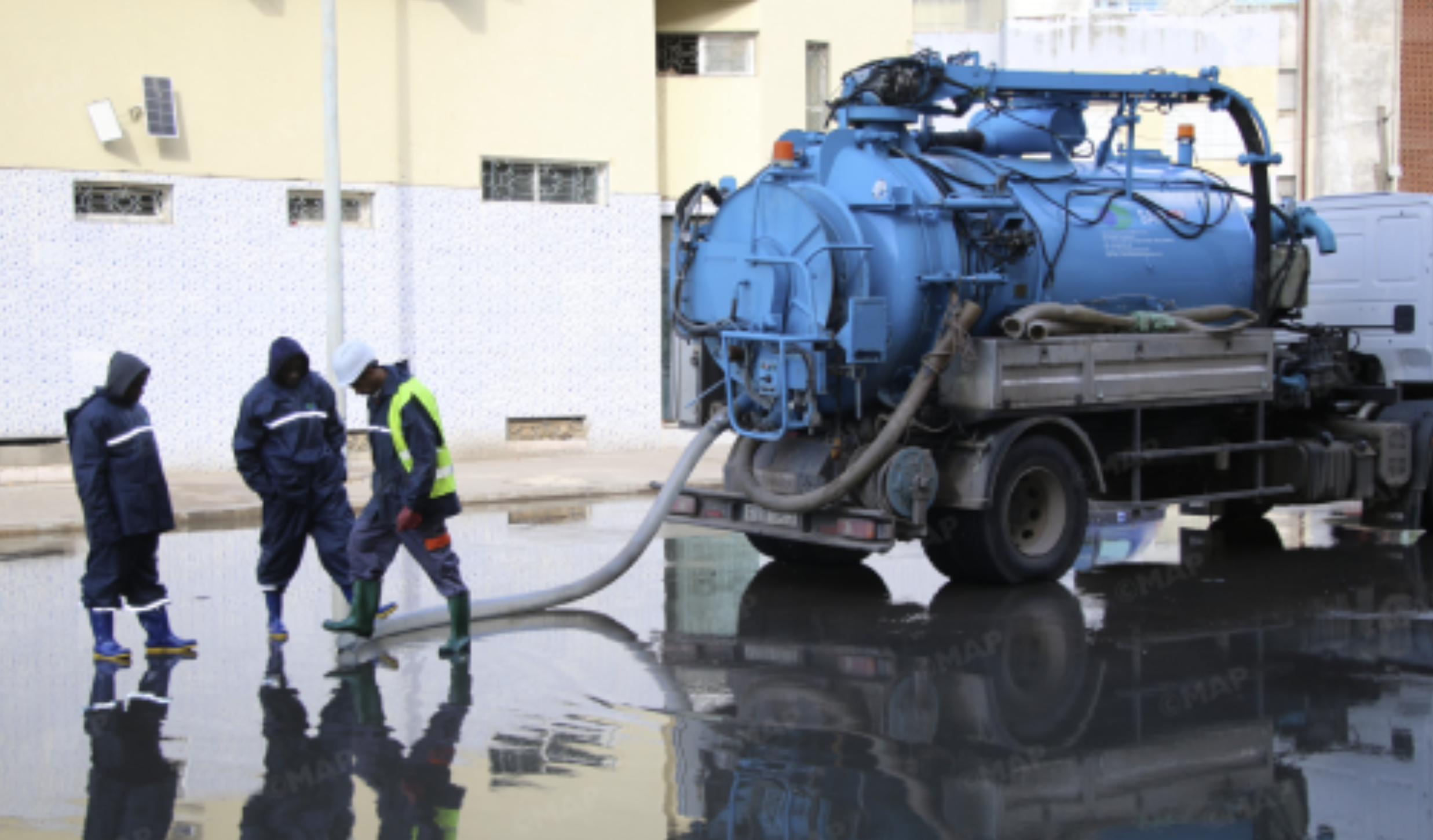 تعبئة ميدانية متواصلة لتصريف مياه الأمطار في إقليم برشيد 