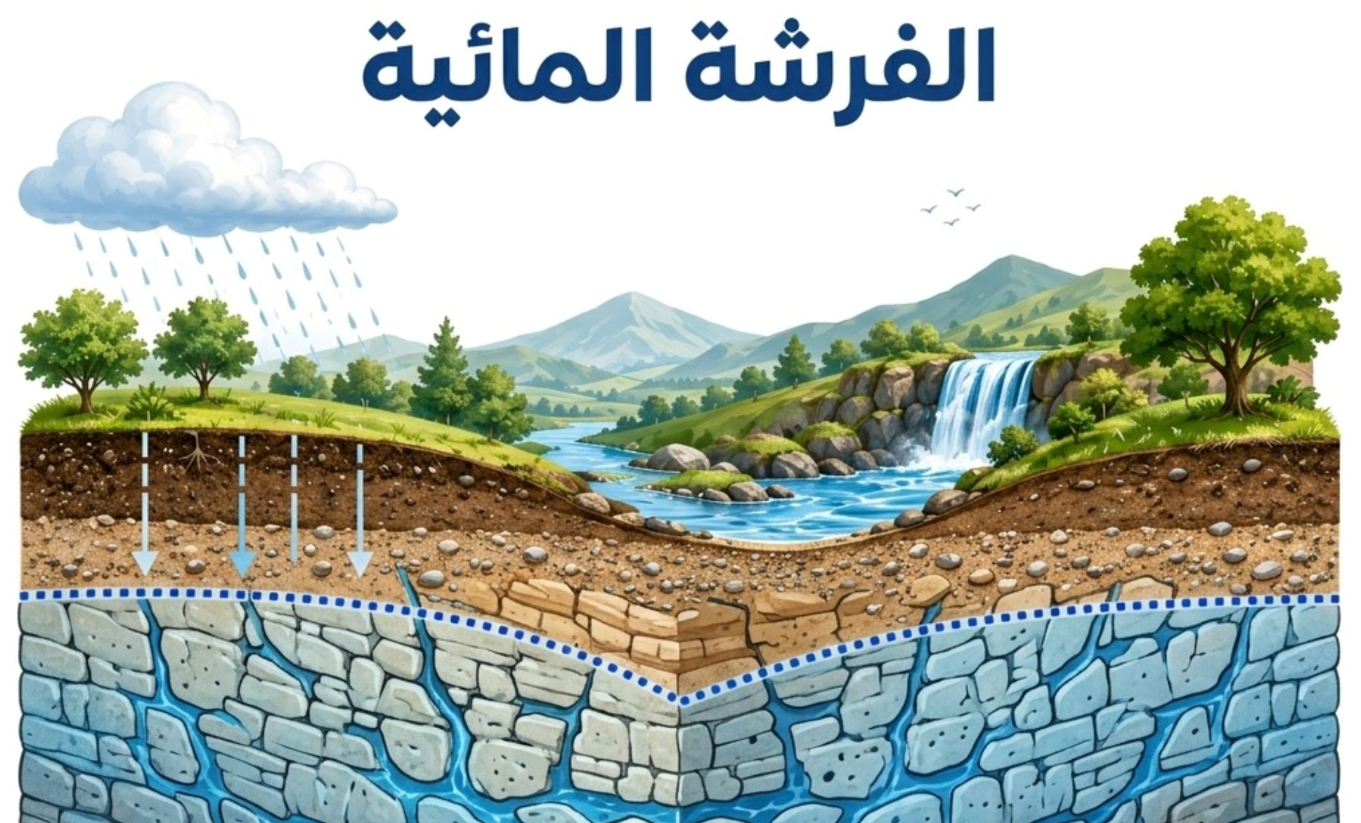 من التساقطات إلى باطن الأرض.. كيف تتشكل الفرشة المائية ولماذا باتت حمايتها مسؤولية الجميع؟
