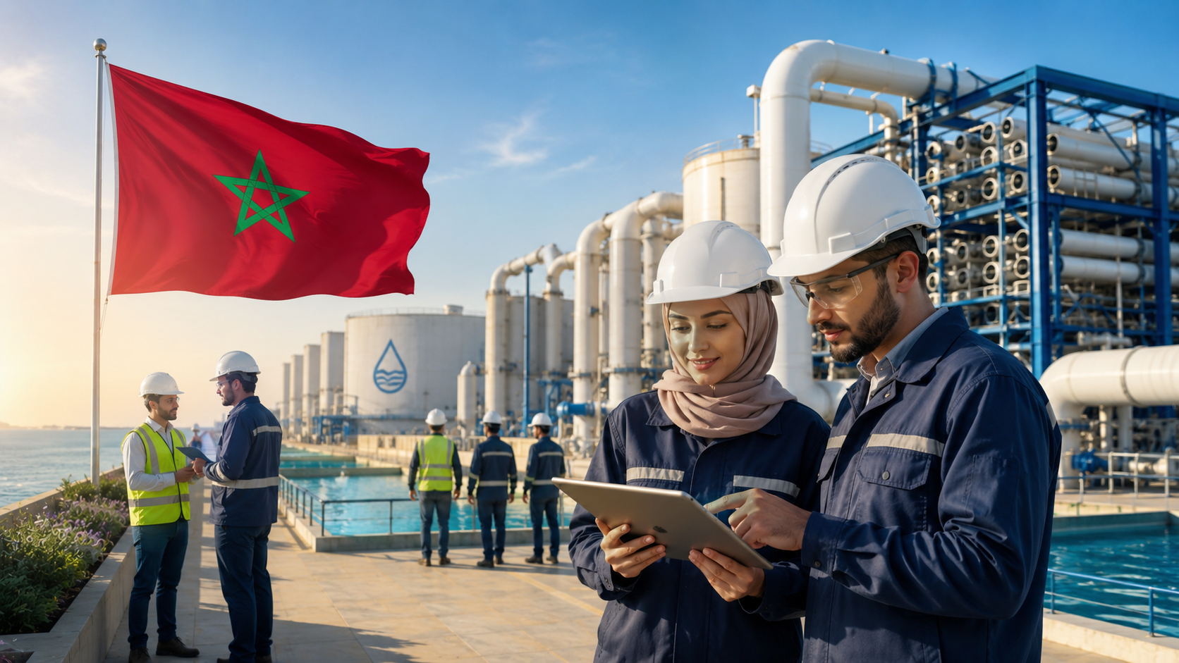 من محطات التحلية إلى القنوات المائية.. المغرب يطور سلسلة قيمة صناعية متكاملة حول الماء