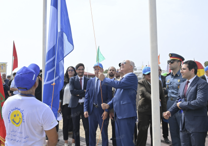 بفضل التزام المكتب الوطني للكهرباء والماء الصالح للشرب وشركائه.. رفع شارة اللواء الأزرق بشاطئ بوزنيقة للسنة العشرين على التوالي 