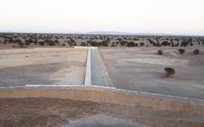 استكمال أشغال بناء عتبة مائية بوادي تاغبالت بإقليم زاكورة 